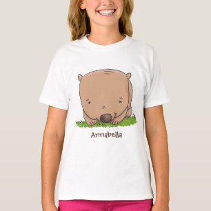 T-shirt Belle illustration de dessin animé de bébé wombat
