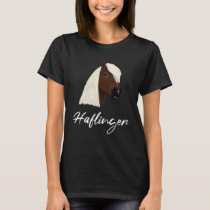 T-shirt Belle illustration d'une tête de cheval Haflinger