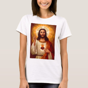 T-shirt Belle image religieuse Sacré Coeur de Jésus