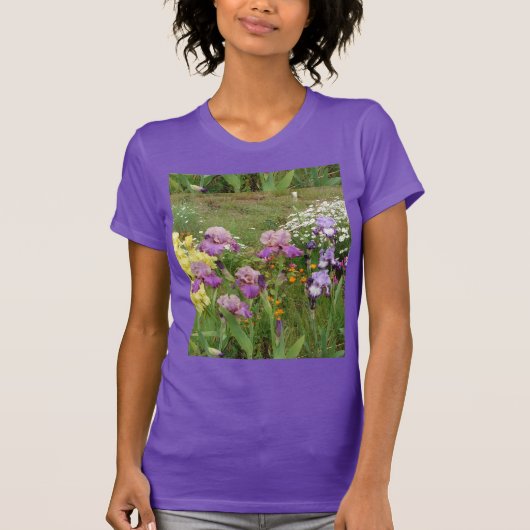 T-shirt Belle Iris Fleur violet Fleur Photo (Devant)