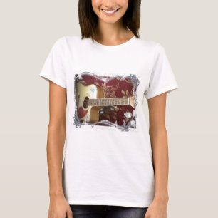 T-shirt Belle jolie guitare Vintage sur le Motif Africain