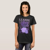 T-shirt Belle Lavande - Nom Leanne (Devant entier)