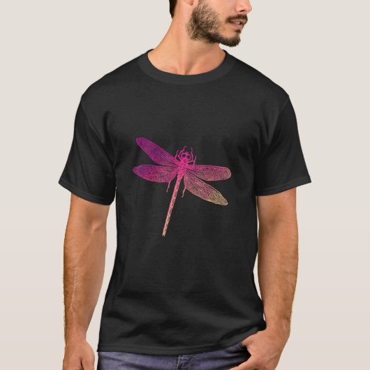 T-shirt Belle libellule colorée d'insectes (Devant)