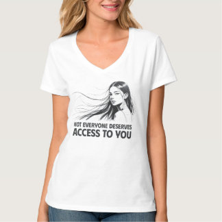 T-shirt Belle ligne féminine Art - Qui vous mérite