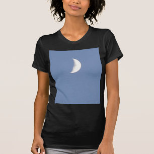 T-shirt Belle lune de croissant de cire en lumière
