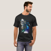 T-shirt belle Majestic Peacock au clair de lune (Devant entier)