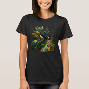 T-shirt belle Majestic Peacock au clair de lune 1