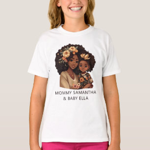 T-shirt Belle maman et fille noire (10)