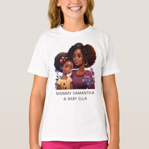 T-shirt Belle maman et fille noire (12)