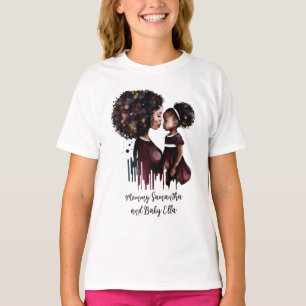T-shirt Belle maman et fille noire (25)