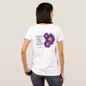 T-shirt Belle marguerite violette Michaelmas (Dos entier)