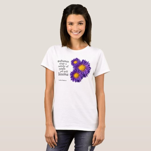 T-shirt Belle marguerite violette Michaelmas (Devant entier)