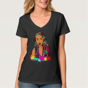 T-shirt Belle Melanin Queen Black Girl Drip Sis Femmes
