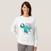 T-shirt Belle-mère - conscience turquoise de ruban (Devant entier)