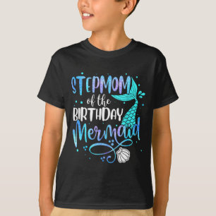 T-shirt Belle-mère de la famille de sirène d'anniversaire