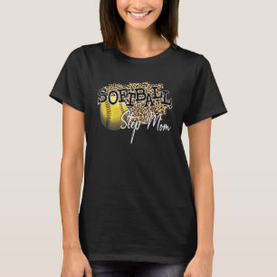 T-shirt Belle-mère de softball léopard Belle-mère de soft