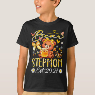 T-shirt Belle-mère Est 2027 Nœud Papillon Floral Fête Des