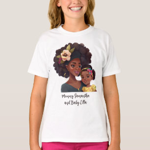 T-shirt Belle mère et fille noire (21)
