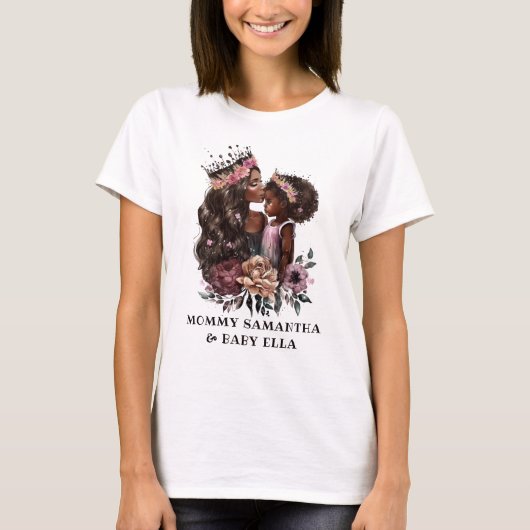 T-shirt Belle mère et fille noire (3) (Devant)