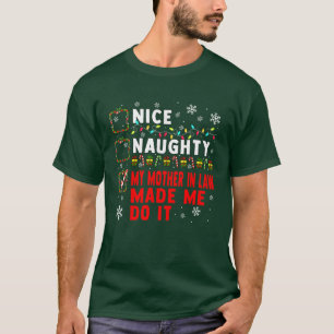 T-shirt Belle Mère Naughty En Droit Le Font Noël