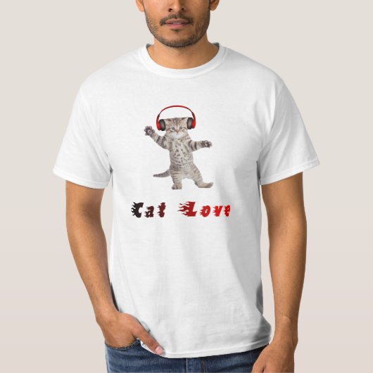 T-shirt Belle mignonne cool drôle chatte 19. (Devant)