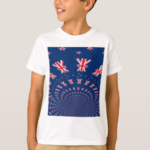 T-shirt Belle Nouvelle-Zélande Drapeau Art Design