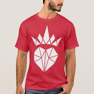 T-shirt Belle Origami Coeur Couronné Awesome Idée Cadeau P