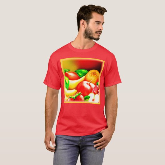 T-shirt Belle Peinture Tropicale De Fruits. Commandez dès  (Devant entier)