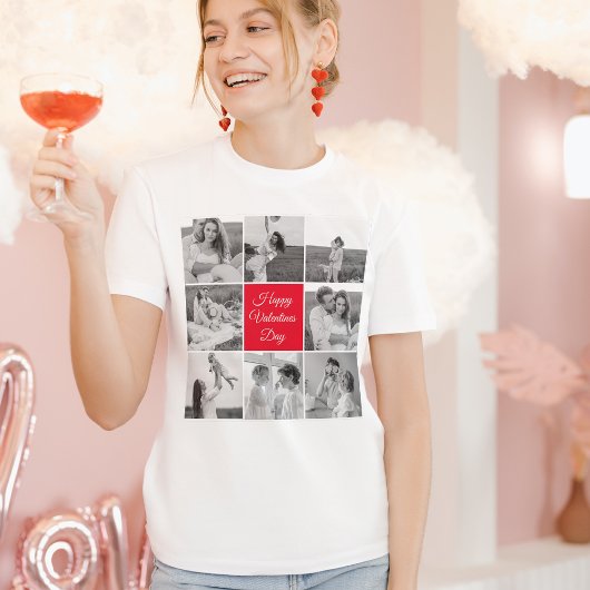 T-shirt Belle photo Collage Couple et Joyeuse Saint Valent