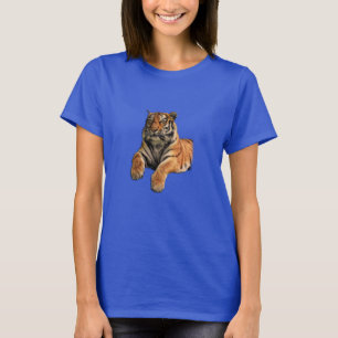T-shirt Belle photo Tigre du Bengale Visage et pattes