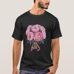 T-shirt Belle Pivoine Rose pour Maman Jardinage, Filles am