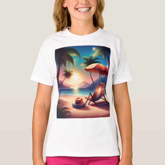 T-shirt belle plage (Devant)