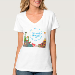 T-shirt Belle plante de poisson corail d'anniversaire sous
