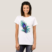 T-shirt Belle plume de paon (Devant entier)