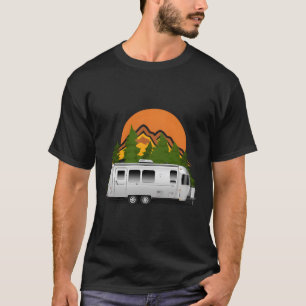 T-shirt Belle Rétro Airstream Camping Trailer Tee Pour