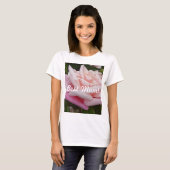 T-shirt Belle rose rose rose Meilleure fleur maman design (Devant entier)