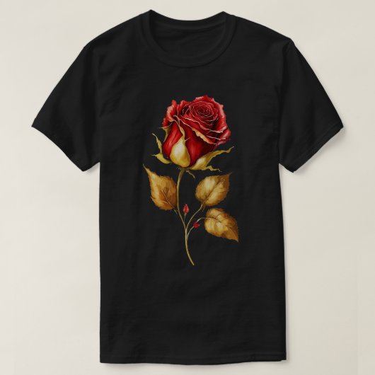 T-shirt Belle rose rouge (Design devant)