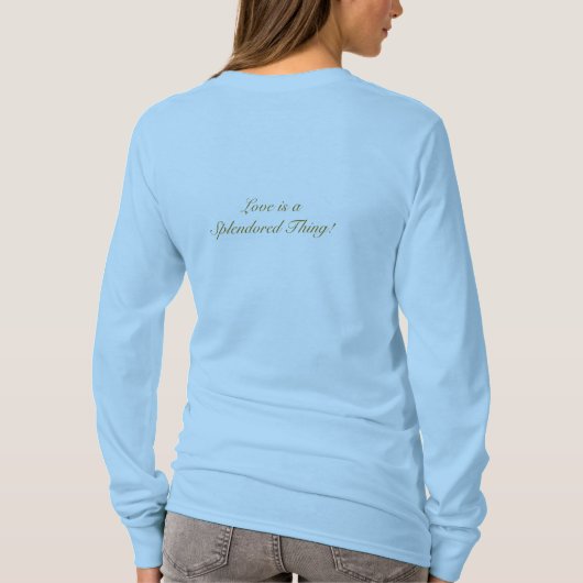 T-shirt Belle Scène Océanique, Longue Manche Bleue, T-Shir (Dos)