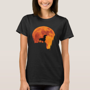 T-shirt Belle Silhouette Rétro Dachshund Chien. Love Dac