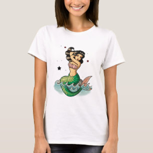 T-shirt Belle sirène de vieille école