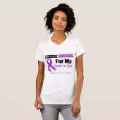 T-shirt Belle-soeur pourpre de ruban de Cancer (Devant entier)
