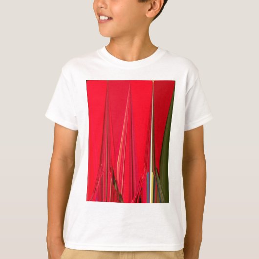 T-shirt Belle texture rouge Couleur Art Abstrait (Devant)