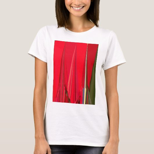 T-shirt Belle texture rouge Couleur Art Abstrait (Devant)