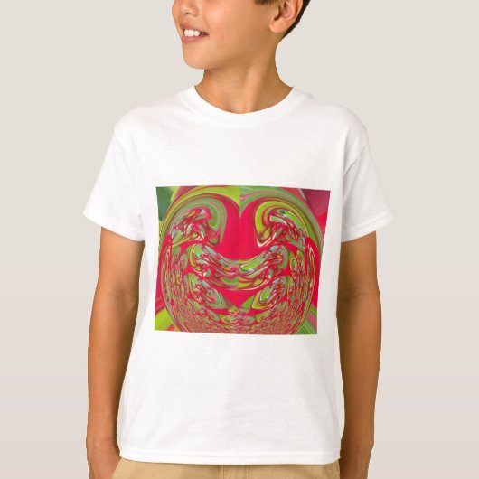 T-shirt Belle texture rouge et verte Couleur Art Abstrait (Devant)