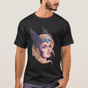 T-shirt Belle Valkyrie Nordic Viking Sister Shield Mai