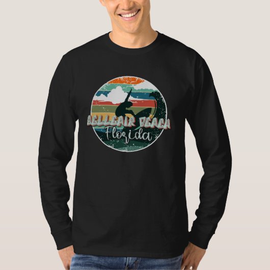 T-shirt Belleair Beach Florida Retro Sunset Vacation (Devant)