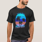 T-shirt Belleair Beach Floride Rétro Palmiers tropicaux V (Devant)