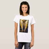 T-shirt Belles ailes d'ange en jaune et or (Devant entier)
