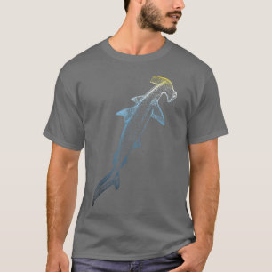 T-shirt Belles couleurs Nage Hammerhead Amateurs de requin