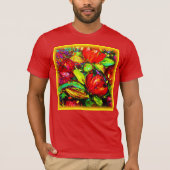 T-shirt "Belles Fleurs" Beau Art. Acheter Maintenant (Devant)